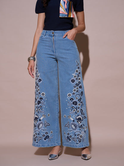Charlotte Embroidered Jeans | Style Island at Broadway