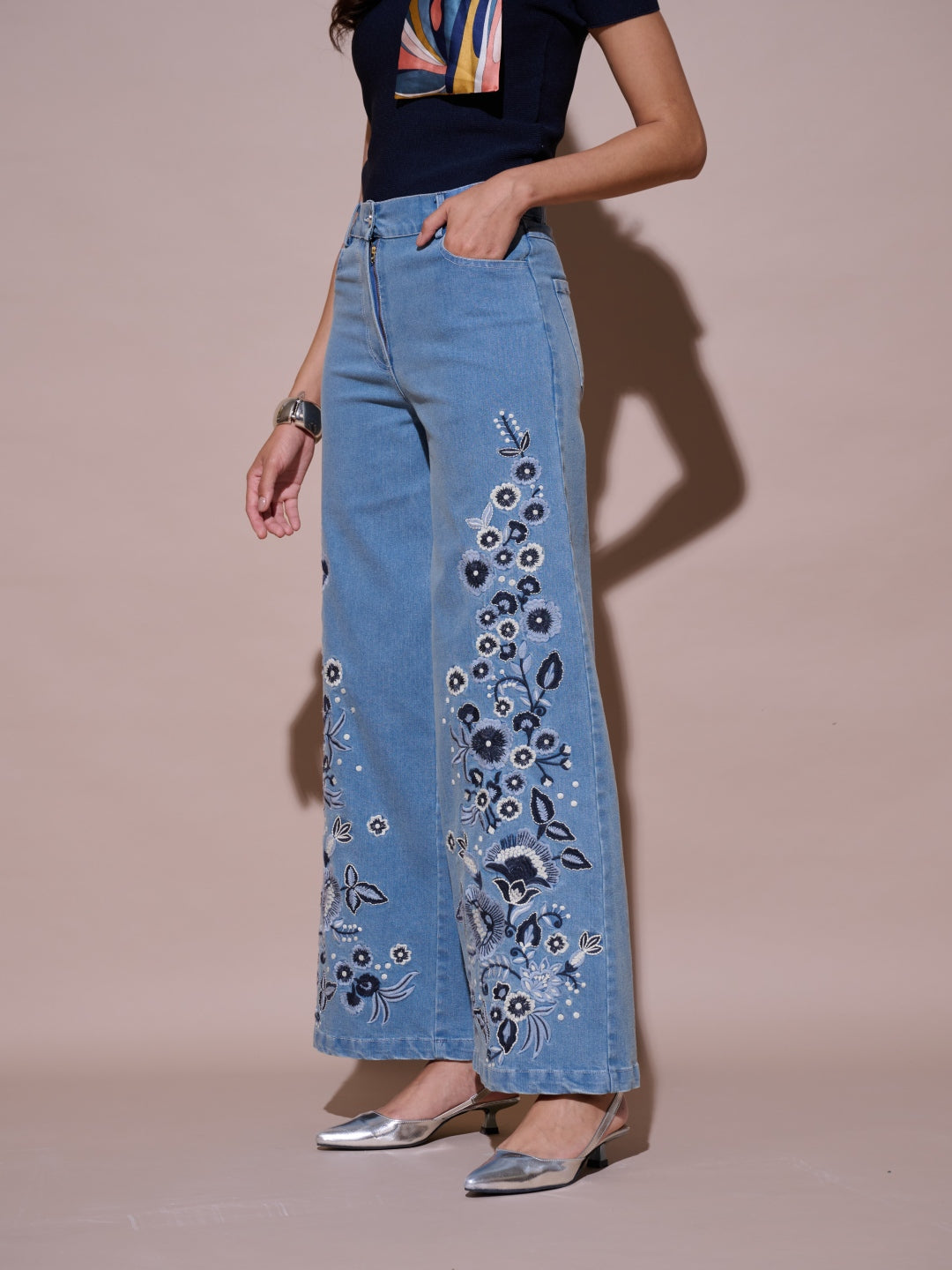 Charlotte Embroidered Jeans | Style Island at Broadway