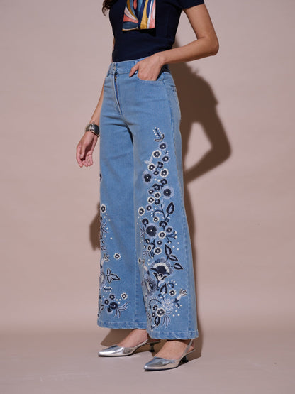 Charlotte Embroidered Jeans | Style Island at Broadway