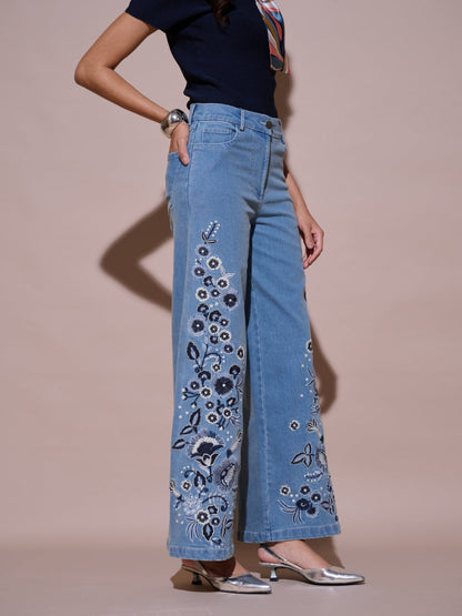 Charlotte Embroidered Jeans | Style Island at Broadway
