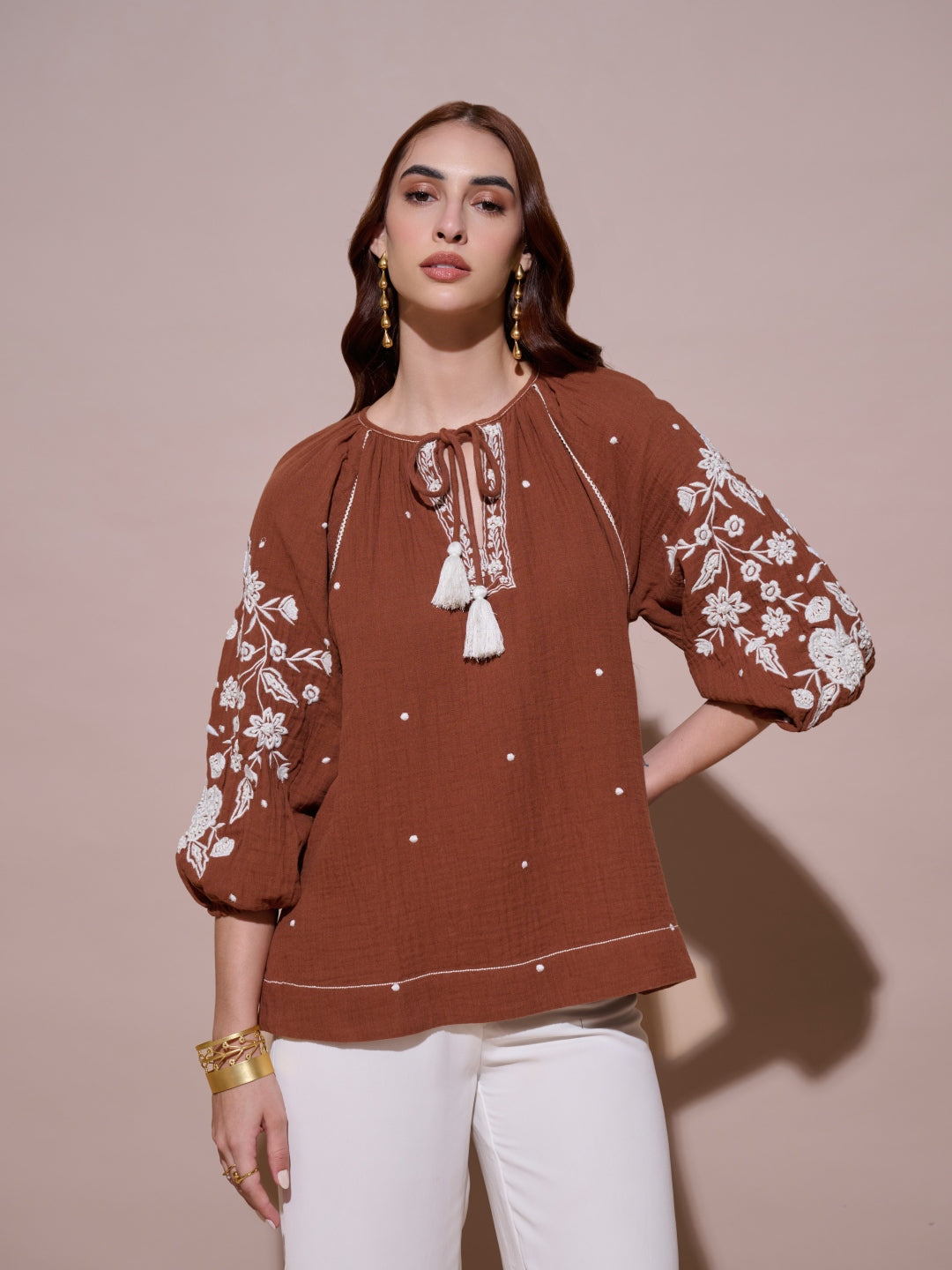 Hannah Embroidered Top | Style Island at Broadway