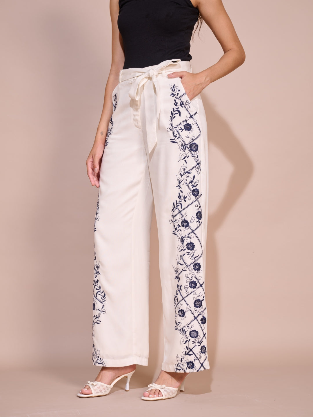 Natalie Embroidered Pants | Style Island at Broadway