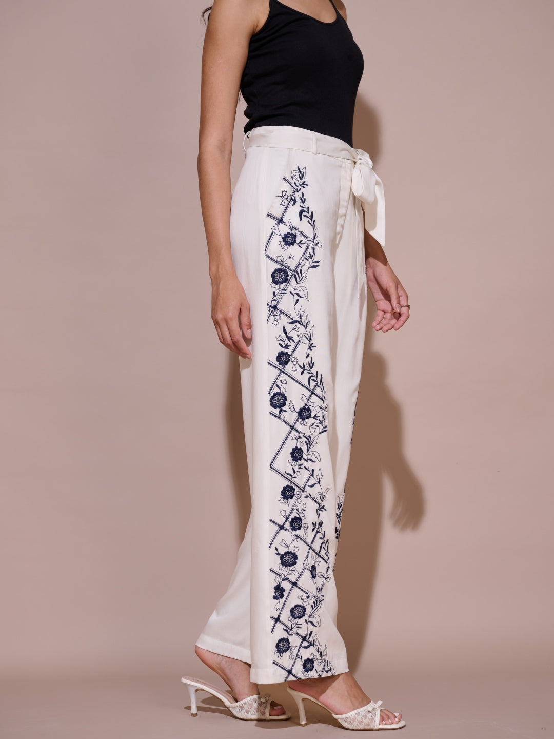 Natalie Embroidered Pants | Style Island at Broadway