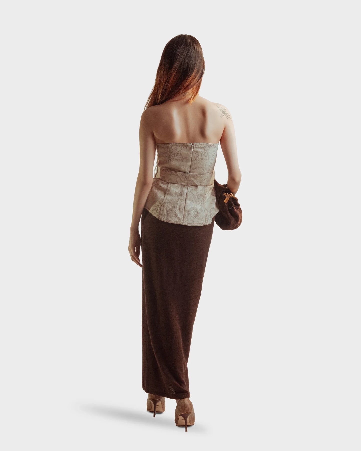 The Sketchbook Denim Corset Top