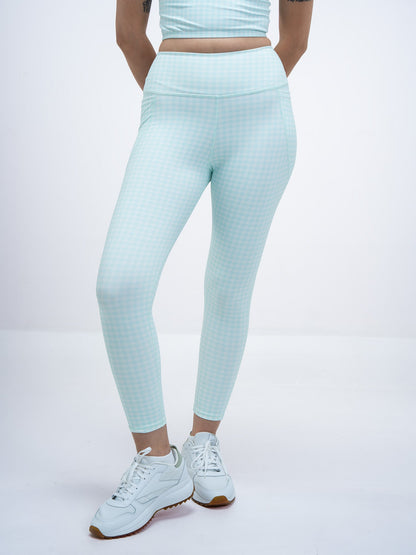 Mint Gingham Sculpt Core Leggings