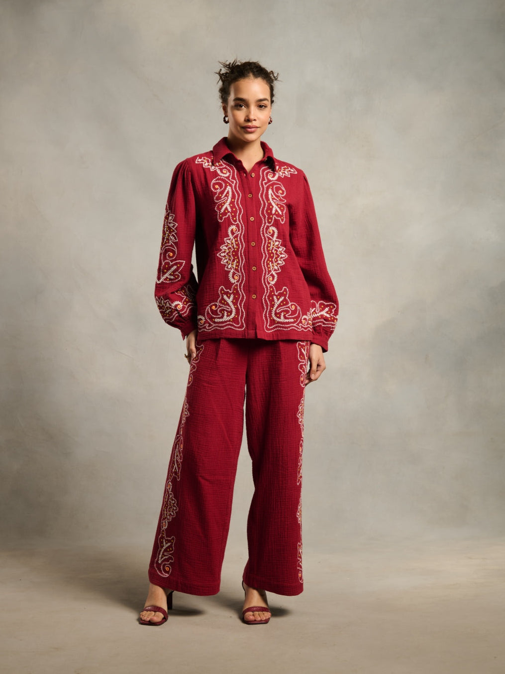 Jemma Embroidered Co-ord set | Style Island at Broadway