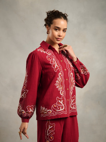 Jemma Embroidered Co-ord set | Style Island at Broadway