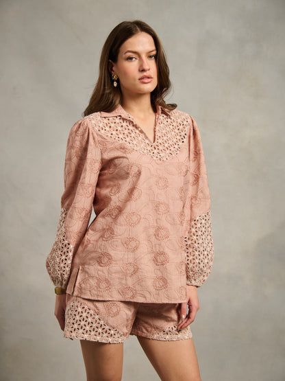 Lisa Schiffli Blouse | Style Island at Broadway