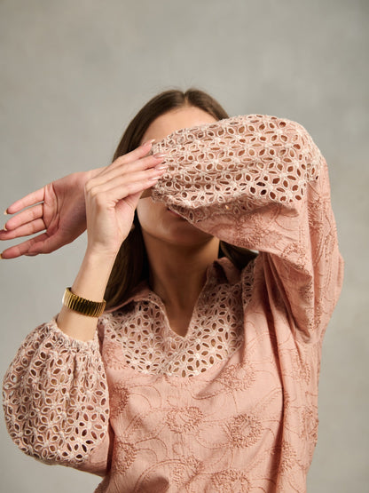 Lisa Schiffli Blouse | Style Island at Broadway