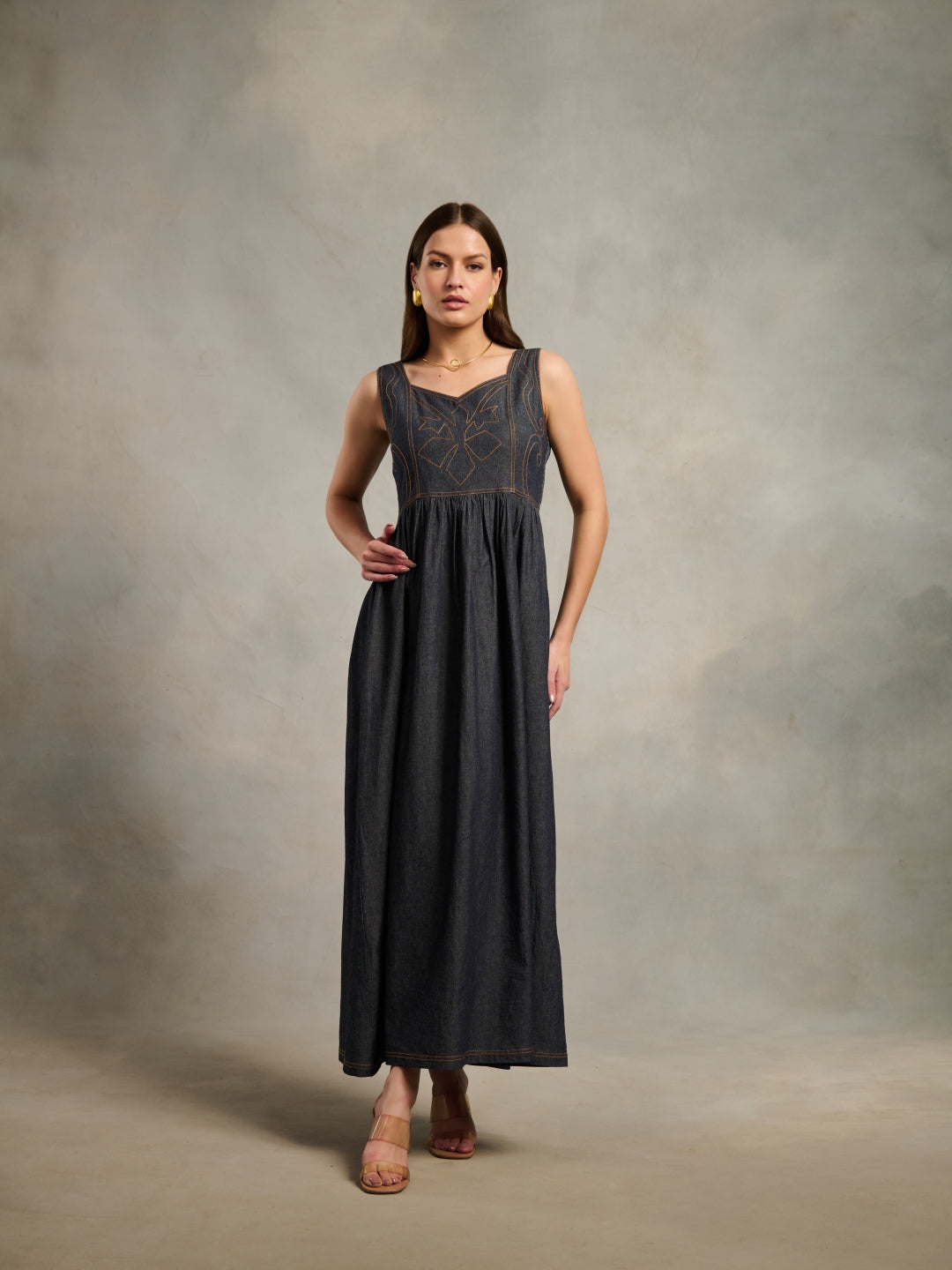 Hailey Denim Maxi | Style Island at Broadway