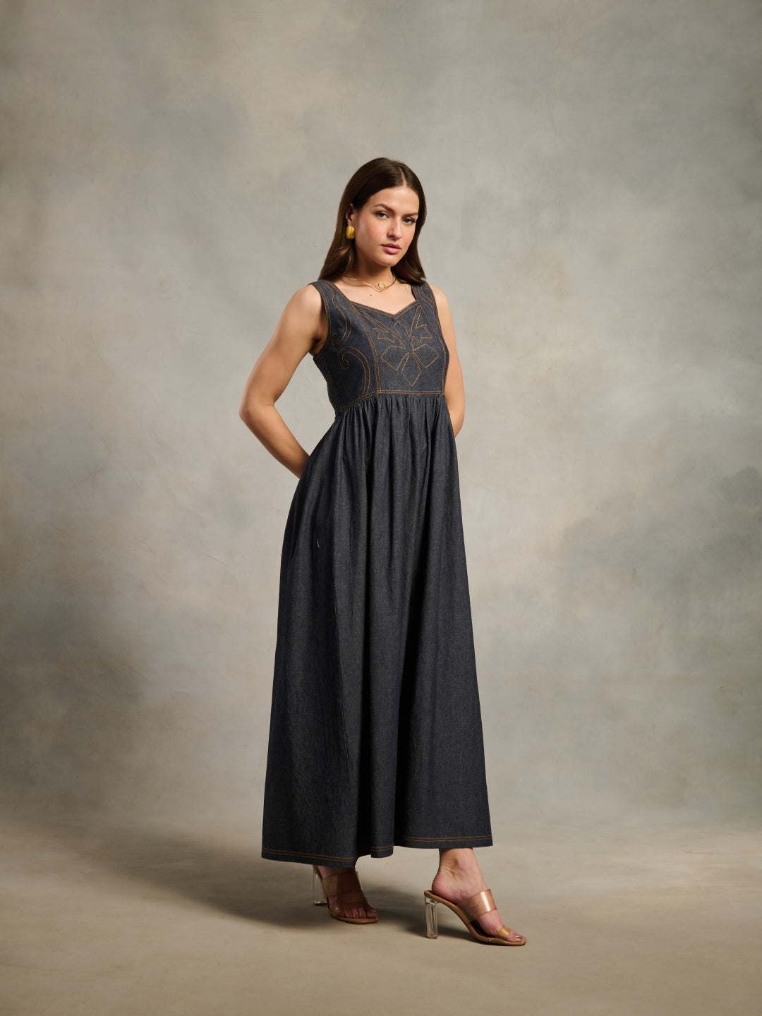 Hailey Denim Maxi | Style Island at Broadway