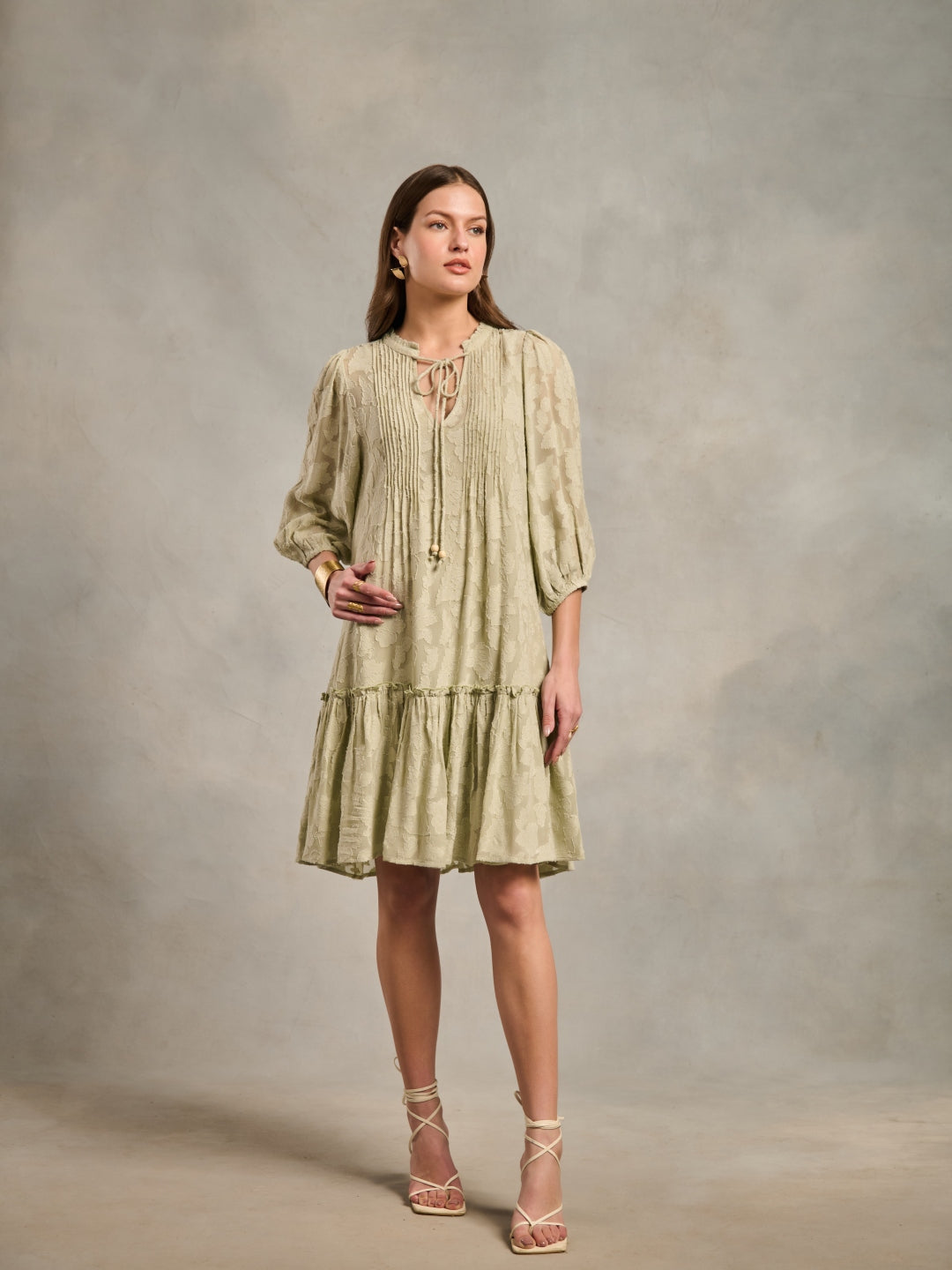 Nia Jacquard Dress | Style Island at Broadway