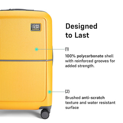 Caliber Medium Hard Luggage -Urban Yellow-Medium | Urban Jungle at Broadway