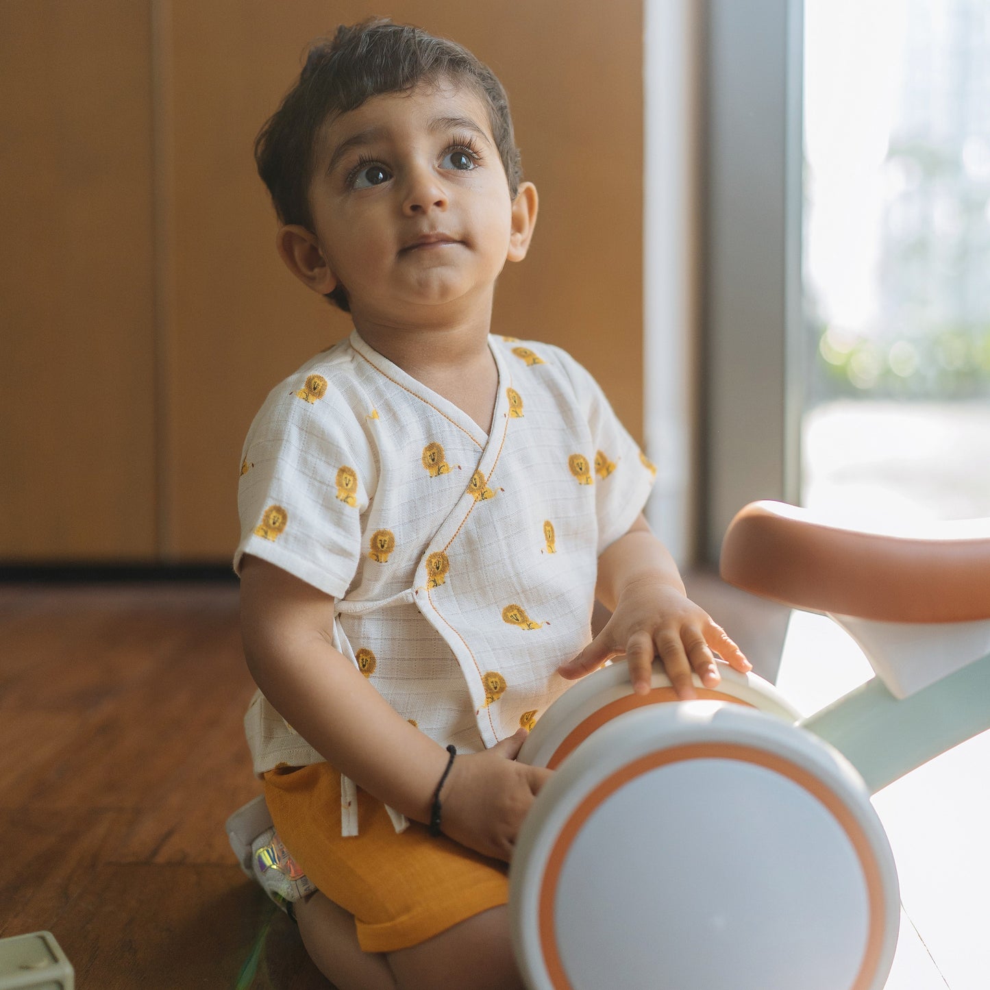 Organic Muslin Angrakha & Shorts Set
