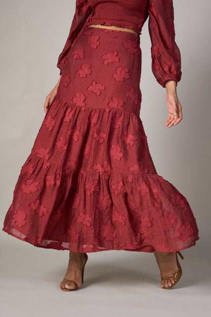 Audrey Jacquard Skirt | Style Island at Broadway