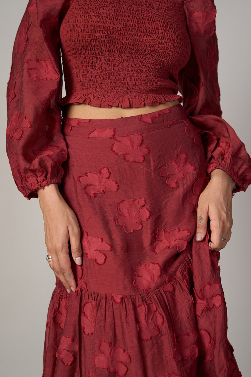 Audrey Jacquard Skirt | Style Island at Broadway