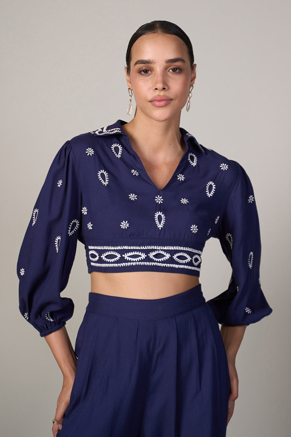 Rhea Blue Top | Style Island at Broadway