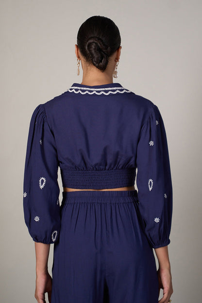 Rhea Blue Top | Style Island at Broadway