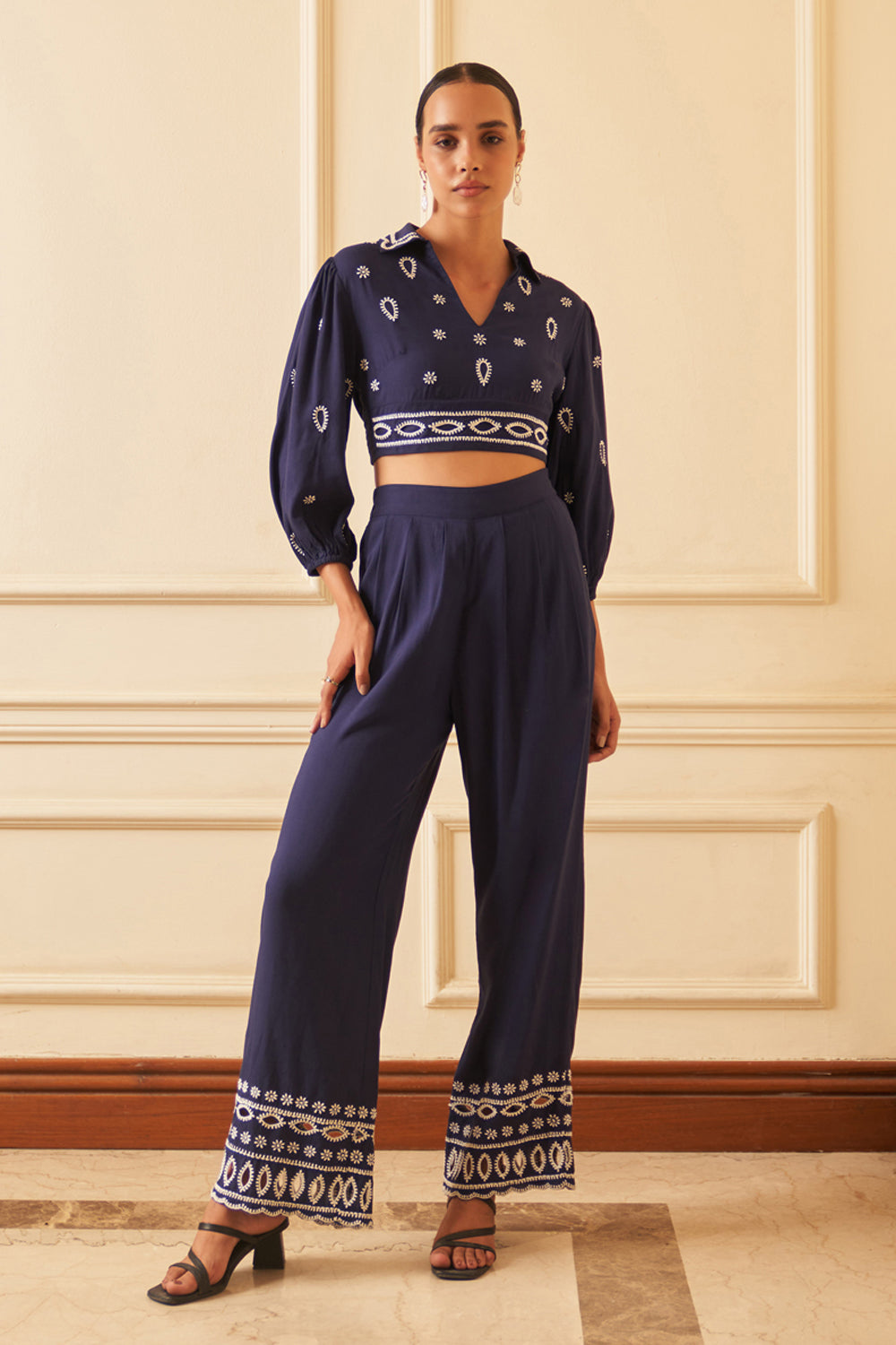 Rhea Blue Pants | Style Island at Broadway