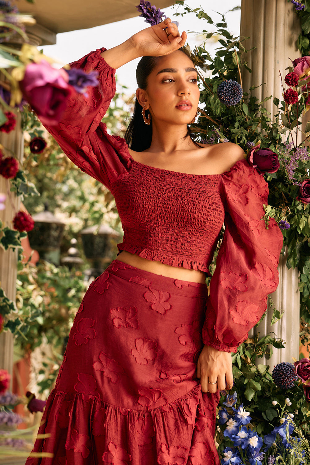 Audrey Jacquard Skirt | Style Island at Broadway