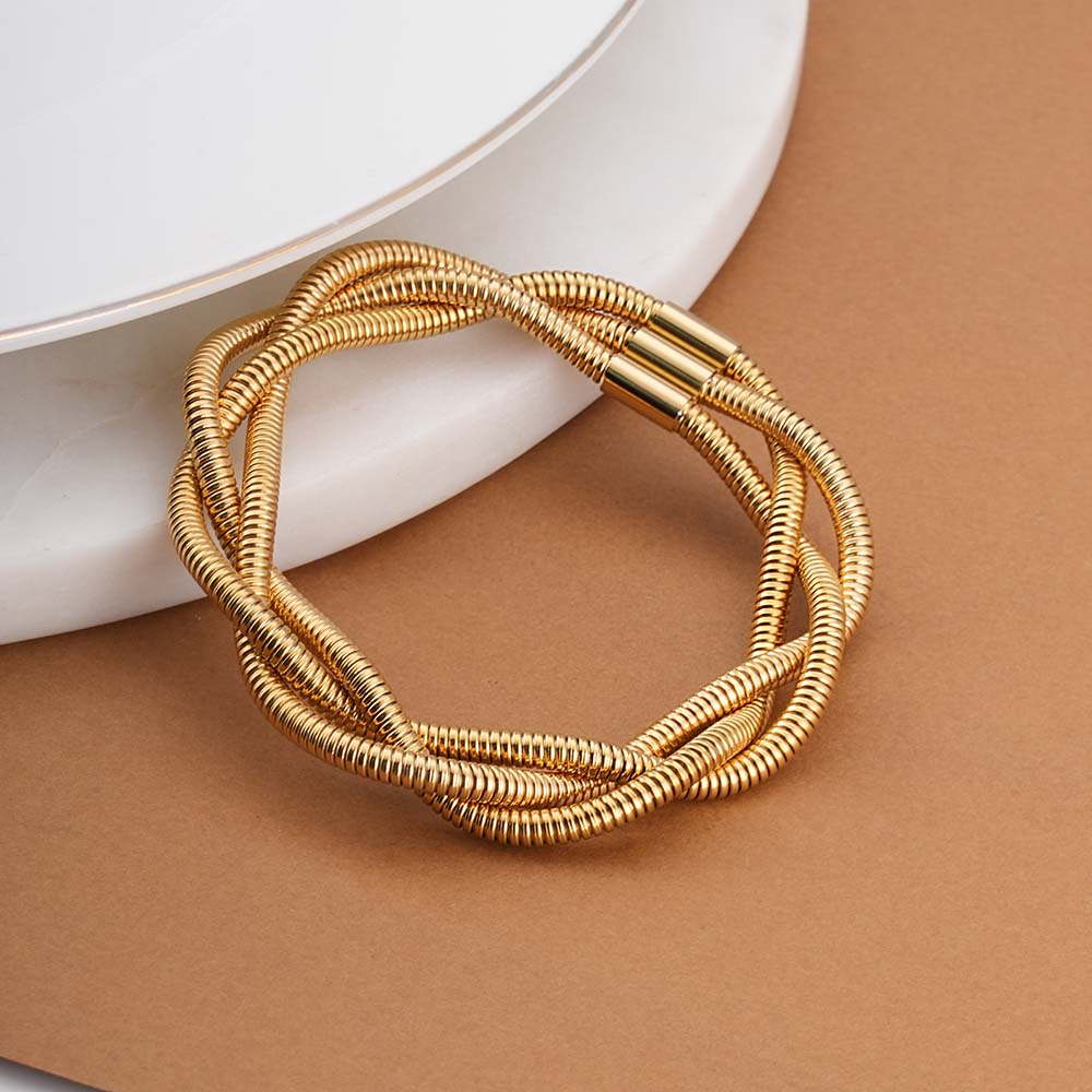 Tri Spiral Wire Bracelet
