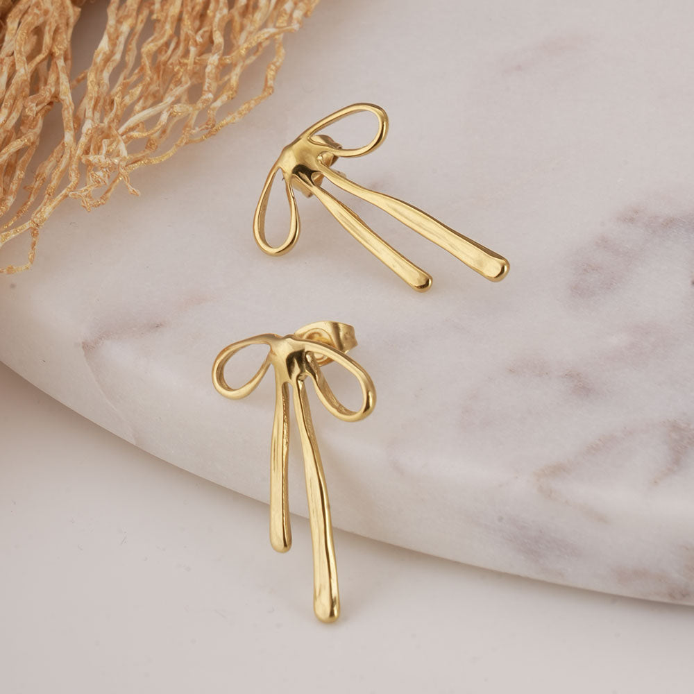 Delicate Bow Stud Earrings
