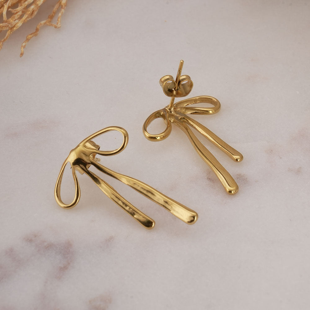 Delicate Bow Stud Earrings