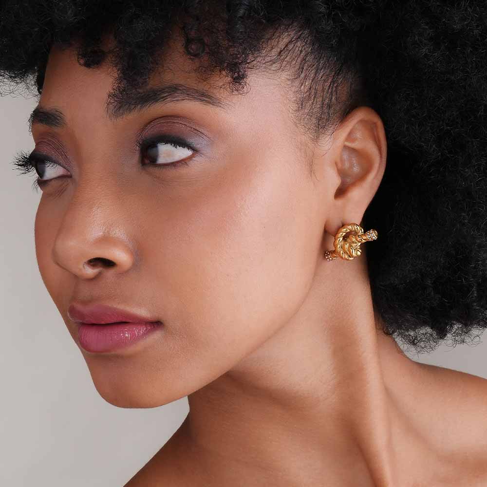 Golden Mariner Knot Studs
