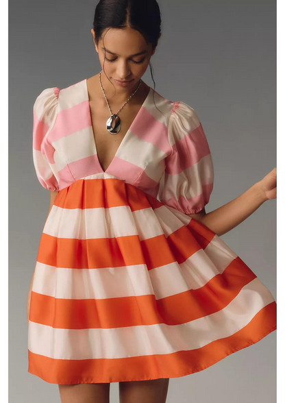 STRIPED MINI DRESS | De Novoo at Broadway