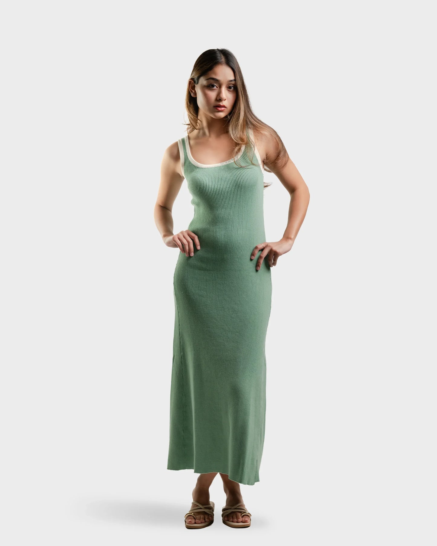 Summer Knit dress in Sage