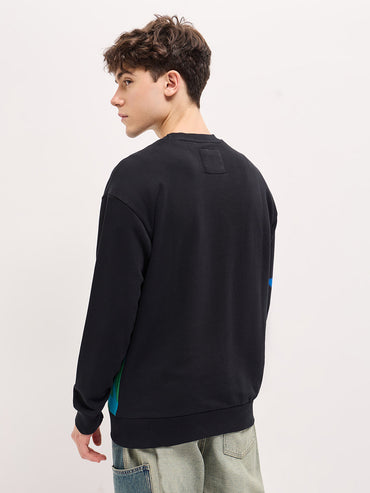 Men's Pure Cotton Sweatshirt SWE-AURALTW-BK