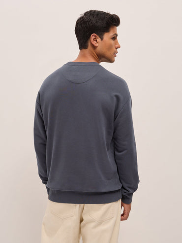 Men's Cotton Graphic Print Sweatshirt SWE-CLICK-GY