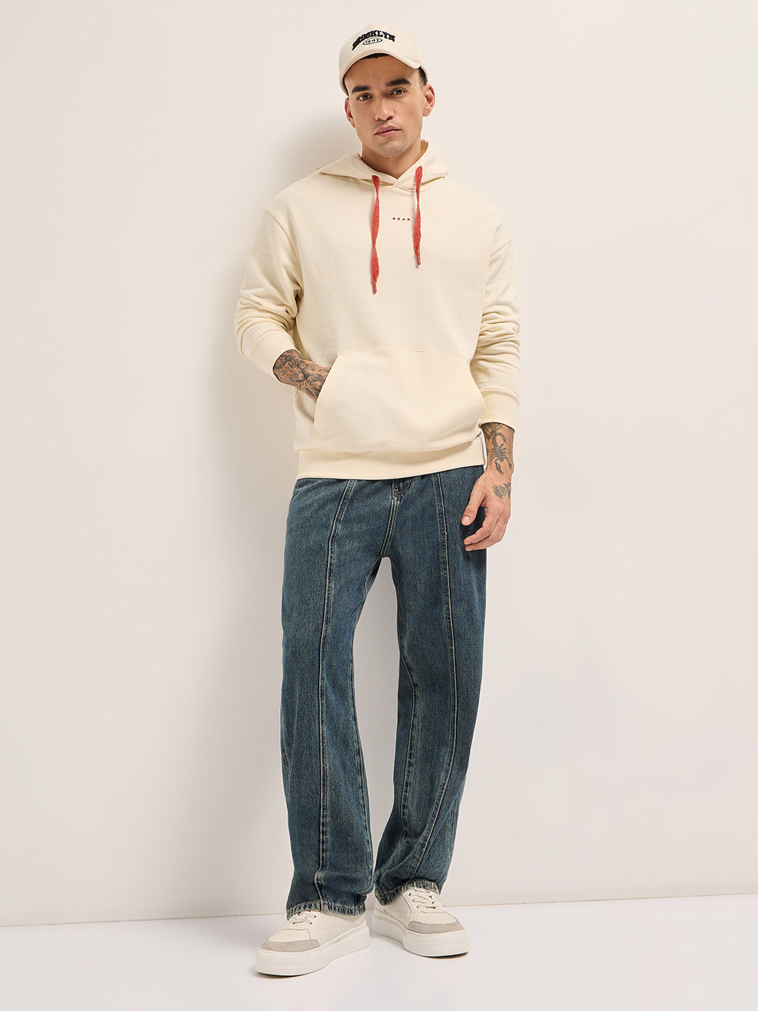 Men Pure Cotton Tropical Printed Hoodie SWE-EMPHORIUM-CR