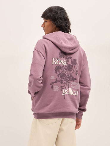 Men's Pure Cotton Graphic Printed Relaxed Fit Hoodie SWE-ROGA-PL