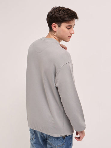 Men's Cotton Graphic Sweatshirt SWE-SUAVE-GY