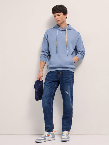 Men's Pure Cotton Relaxed Fit Hoodie SWE-VINTAGE-BL