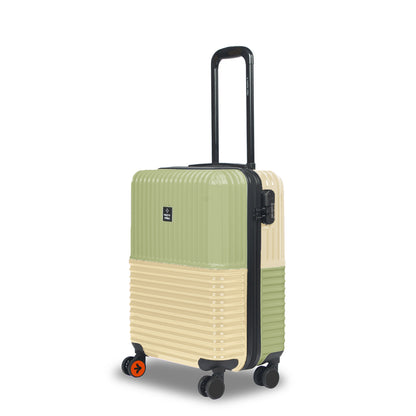 Nasher Miles Istanbul Hard-Sided ABS and PC Cabin Luggage 20 inch | 55cm | 8 Wheels Small Trolley Bag for Travel | Suitcase (Green Yellow)