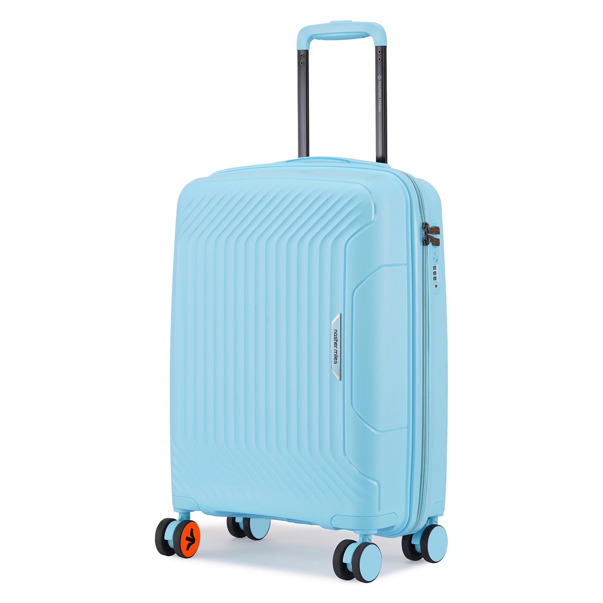 Nasher Miles Coorg Hard-Sided Polypropylene Cabin Luggage Sky Blue 20 inch |55 Trolley Bag | Nasher Miles at Broadway