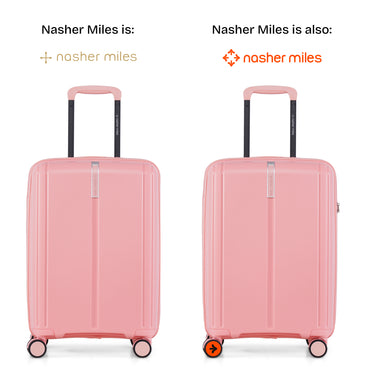 Nasher Miles The Line Hard-Sided Polypropylene Cabin Luggage Pink 20 inch |55 Trolley Bag