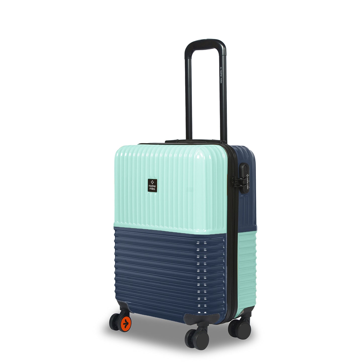 Nasher Miles Istanbul Hard-Sided ABS and PC Cabin Luggage 20 inch | 55cm | 8 Wheels Small Trolley Bag for Travel | Suitcase (Teal Dark Blue)