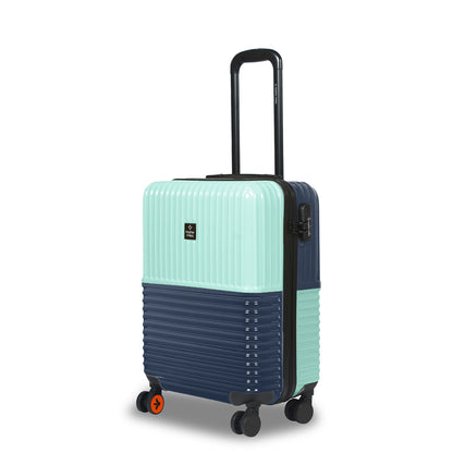 Nasher Miles Istanbul Hard-Sided ABS and PC Cabin Luggage 20 inch | 55cm | 8 Wheels Small Trolley Bag for Travel | Suitcase (Teal Dark Blue)