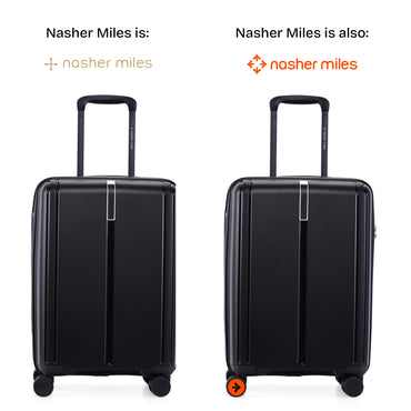 Nasher Miles The Line Hard-Sided Polypropylene Cabin Luggage Black 20 inch |55 Trolley Bag