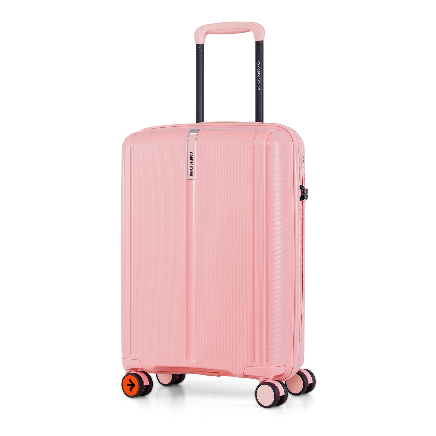 Nasher Miles The Line Hard-Sided Polypropylene Cabin Luggage Pink 20 inch |55 Trolley Bag