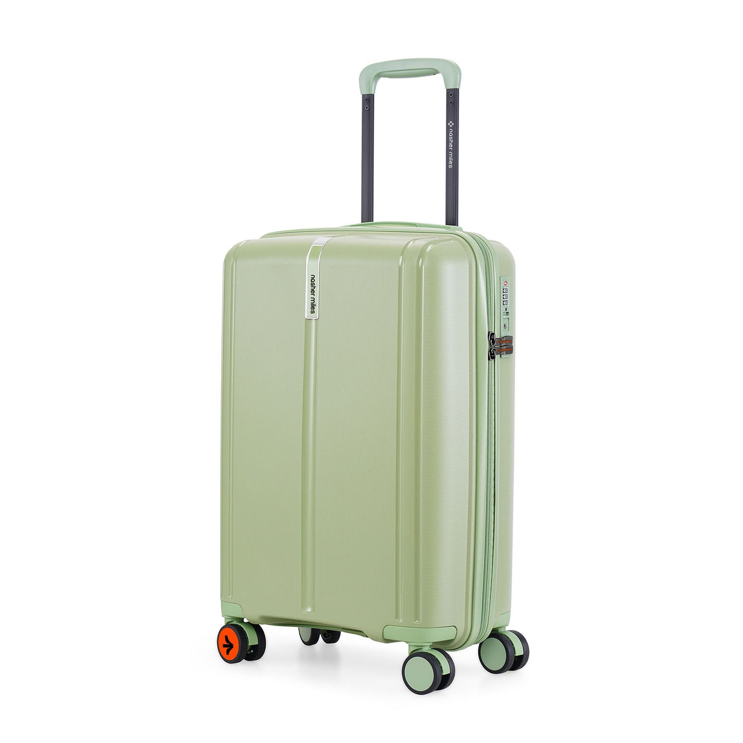 Nasher Miles The Line Hard-Sided Polypropylene Cabin Luggage Avacado Green 20 inch |55 Trolley Bag
