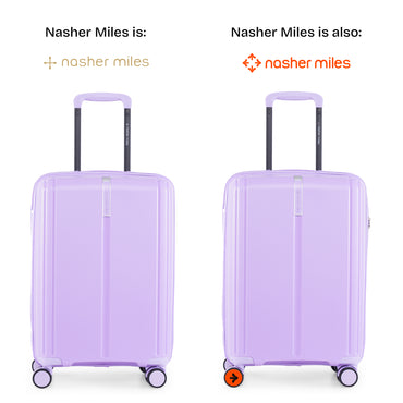 Nasher Miles The Line Hard-Sided Polypropylene Cabin Luggage Purple 20 inch |55 Trolley Bag