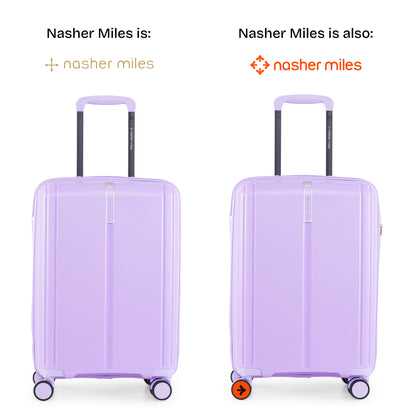 Nasher Miles The Line Hard-Sided Polypropylene Cabin Luggage Purple 20 inch |55 Trolley Bag