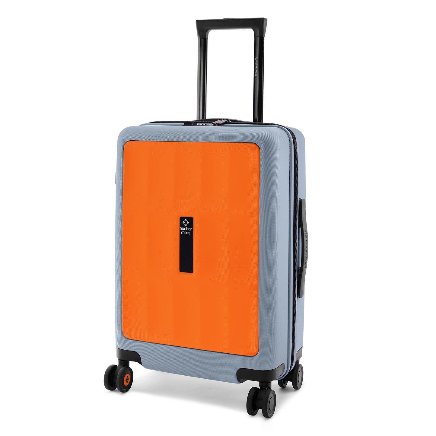 Nasher Miles Zanzibar TSA Lock Hard-Sided Polycarbonate Cabin Luggage Orange Grey 20 inch |55 Trolley Bag| Suitcase