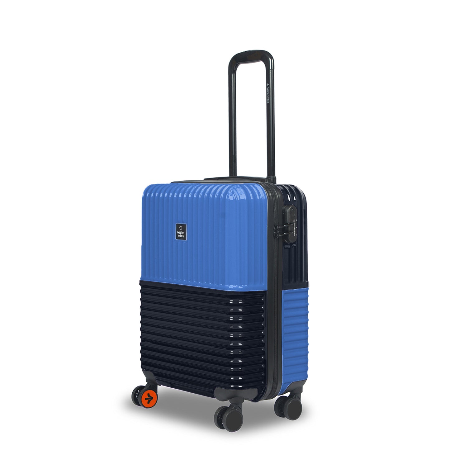 Nasher Miles Istanbul Hard-Sided ABS and PC Cabin Luggage 20 inch | 55cm | 8 Wheels Small Trolley Bag for Travel | Suitcase (Dark Blue)
