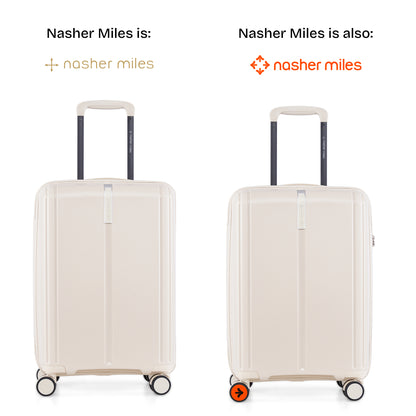 Nasher Miles The Line Hard-Sided Polypropylene Cabin Luggage White 20 inch |55 Trolley Bag