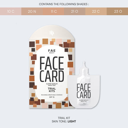 Trial Kit: Face Card 4 in 1 Super Serum Skin Tint
